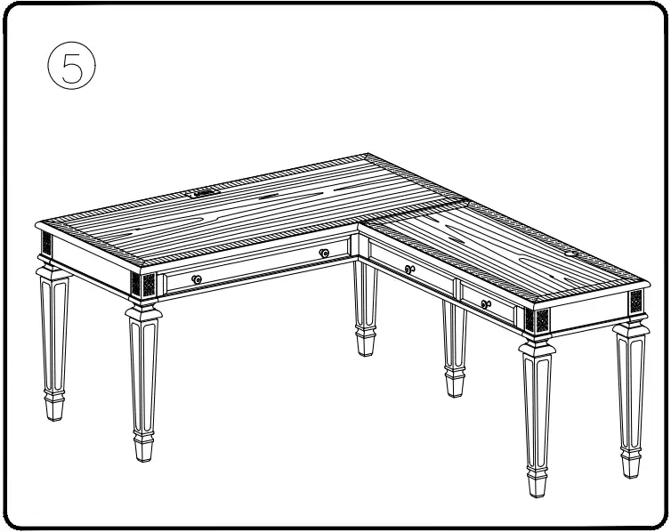 ASHLEY H74334R Office Desks L-Shaped Desks - fig 5