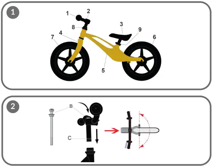 lionelo Bart Air Balance Bike - overview 1