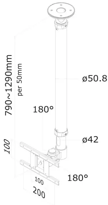 Neomounts-FPMA-C100-Monitor-Ceiling-Mount-fig-1