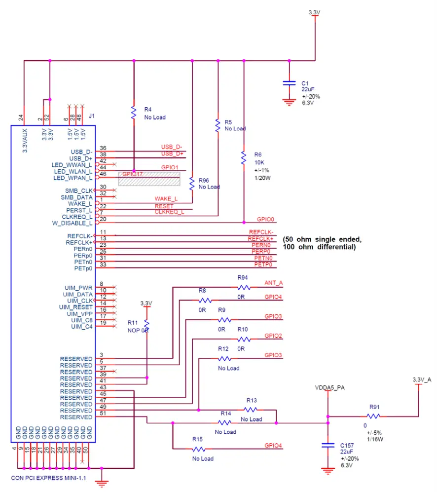 HANHAI Electronic HH9880 BA Dual Band 5GHz 3 3 MIMO 802 11ac Mini PCIE WiFi Module - fig