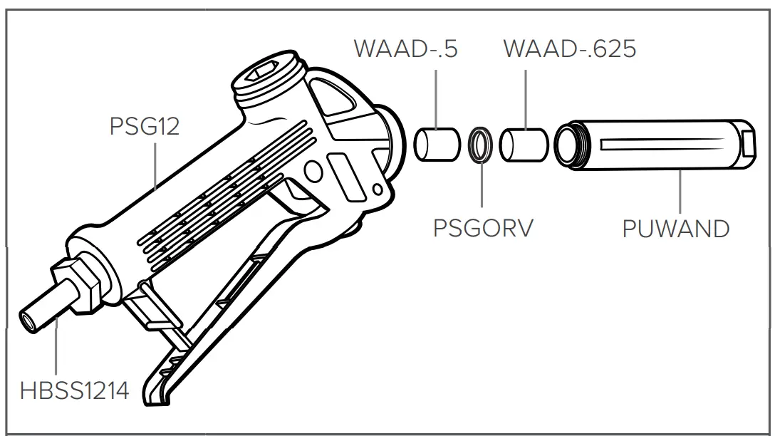 Foam Gun Assembly LC-FGA-PSG12