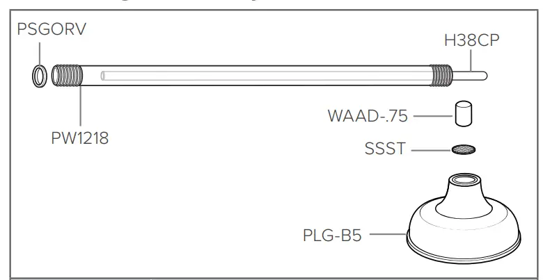 Drain Plunger Assembly DPA-PUF