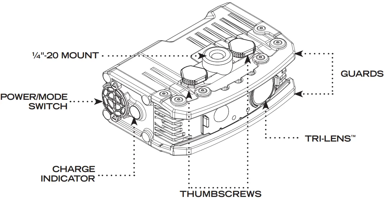 FoxFURY 700 300S Rugo Drone and Utility Light - FULL ASSEMBLY