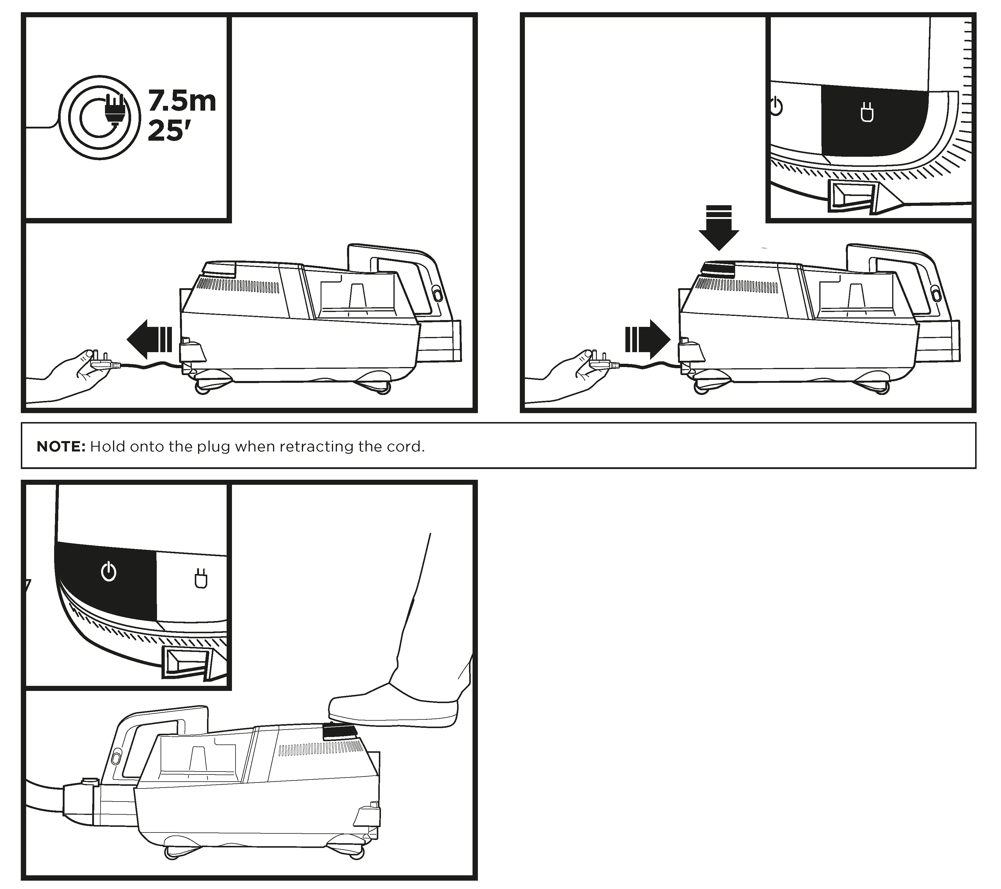 CORD REWIND FUNCTION
