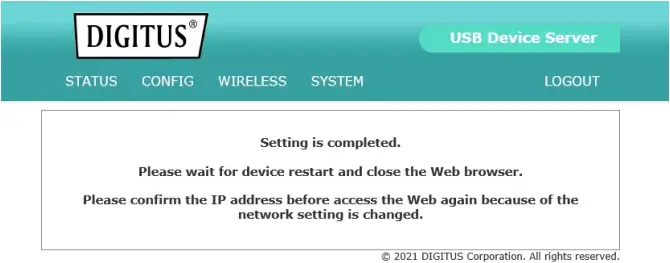 DIGITUS DN-13024 - RESTORE FACTORY DEFAULTS 1
