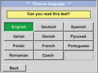 BEKO METPOINT CID - Changing the language