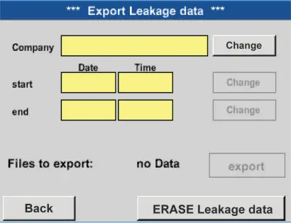 BEKO METPOINT CID - Export Leakage data