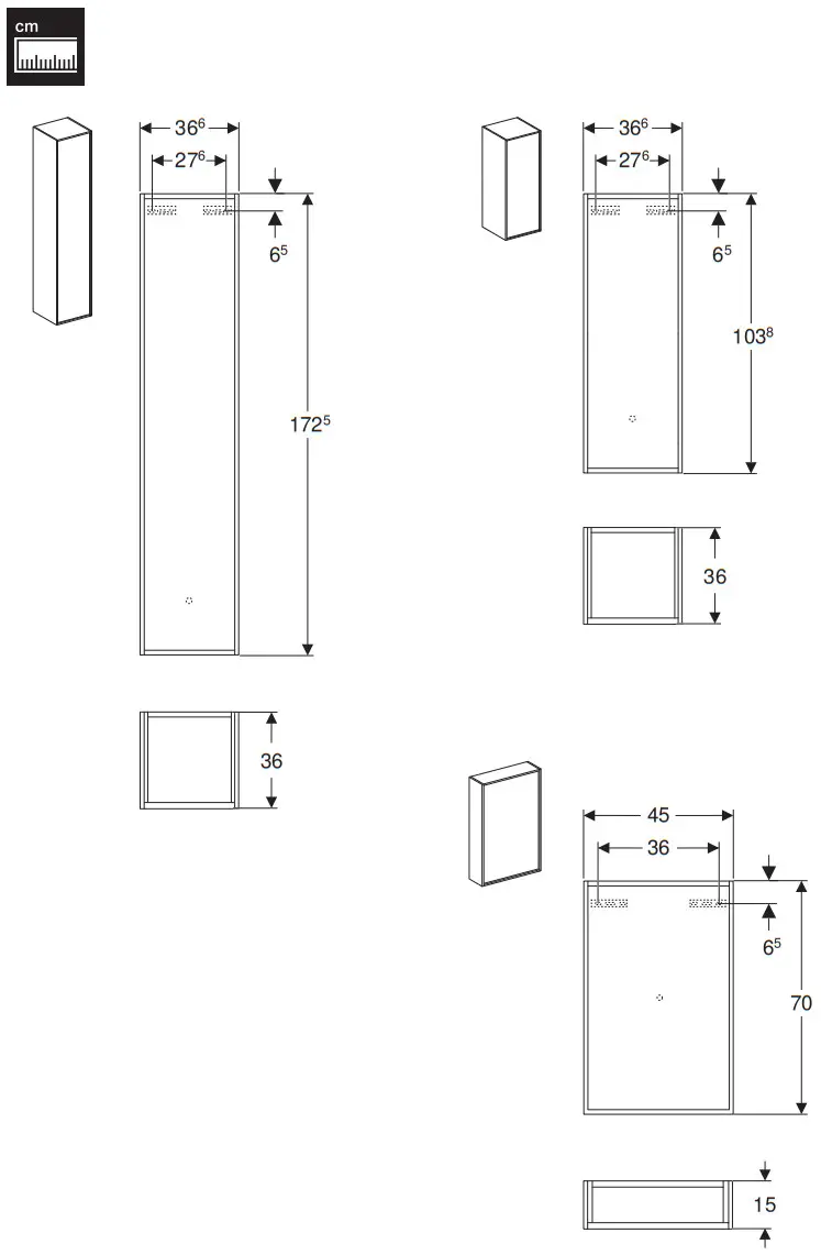 IDO Tall cabinet Sense Art 725x366mm - FIGURE 1