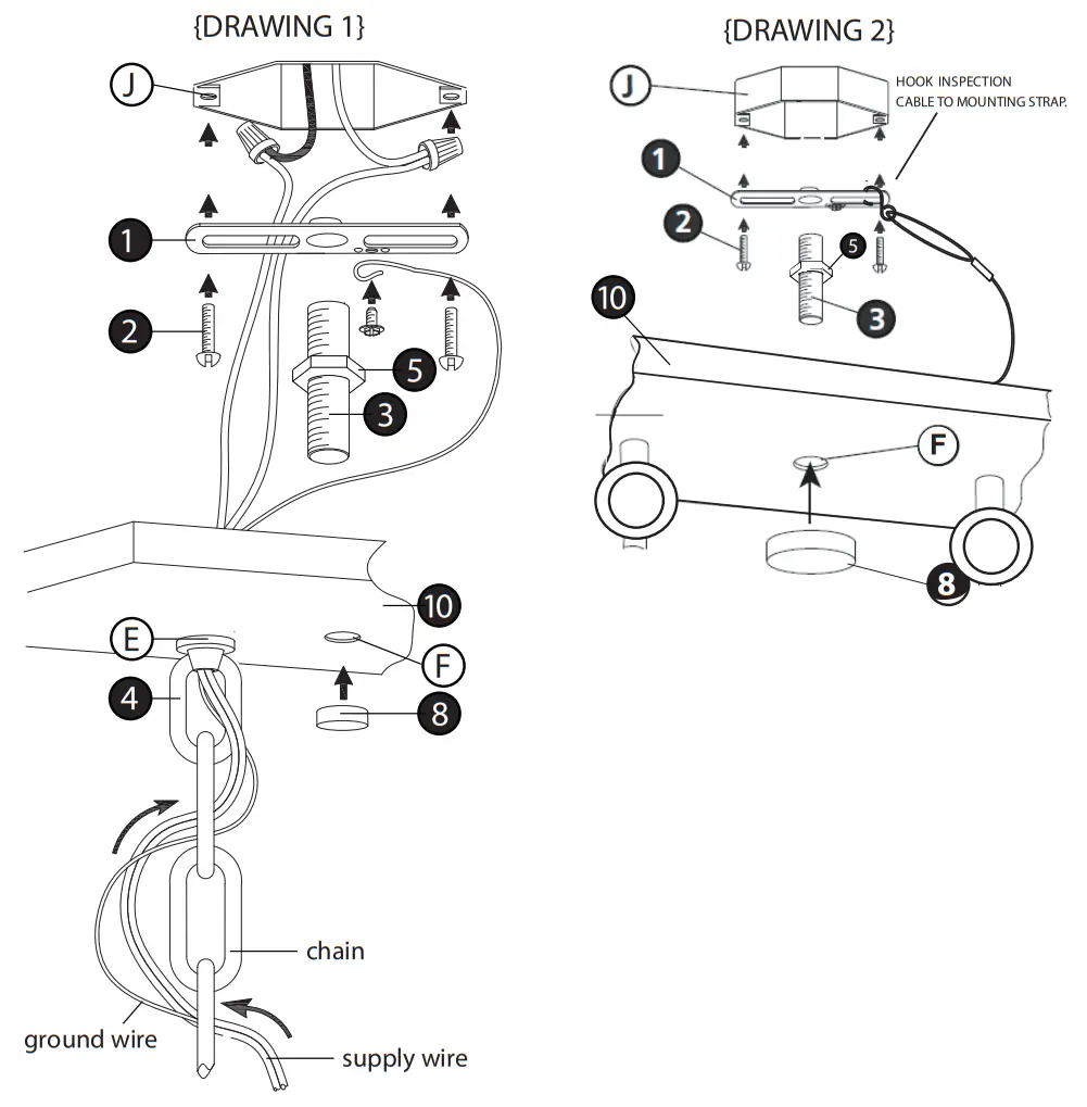 FREDRICK RAMOND FR32709 43 Inch 10 Light Linear Suspension Light - drawing 2