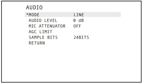 UHD-200 4K 60p POV Camera- -- AUDIO