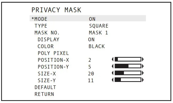 UHD-200 4K 60p POV Camera- --Privacy zone