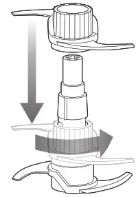 Breville LFP150 Mini Wizz Quad Blade - Assembly