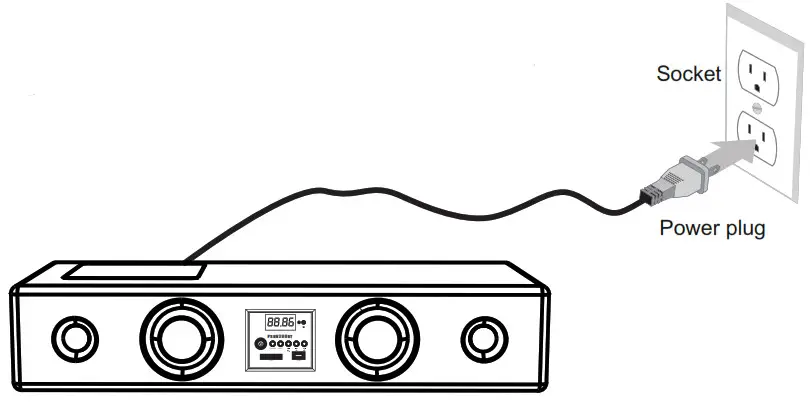 PYLE PSBV200BT 300 Watts Bluetooth Sound Bar - CONNECT POWER SUPPLY