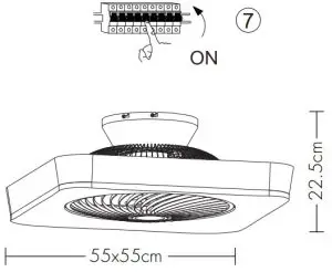 QAZQA Climo Square CL Black 102125 - On
