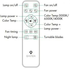 QAZQA Climo Square CL Black 102125 - remote function