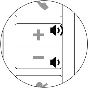 PLANTRONICS Adjust volume