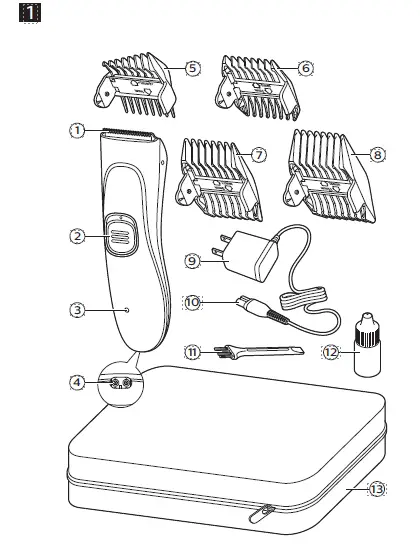 PHILIPS HC1066 Hair Trimmers Barber Cutting Cape fig 5
