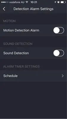mirabella genio I002866 Bebe Full HD Flexi Baby Camera- Alarm Settings