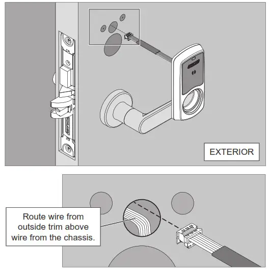 SCHLAGE LEBMS-ADD LE Networked Wireless Mortise Lock- side of door