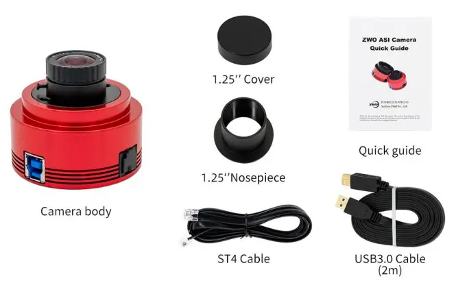 ZWO ASI385 Color CMOS Astronomy Camera - parts