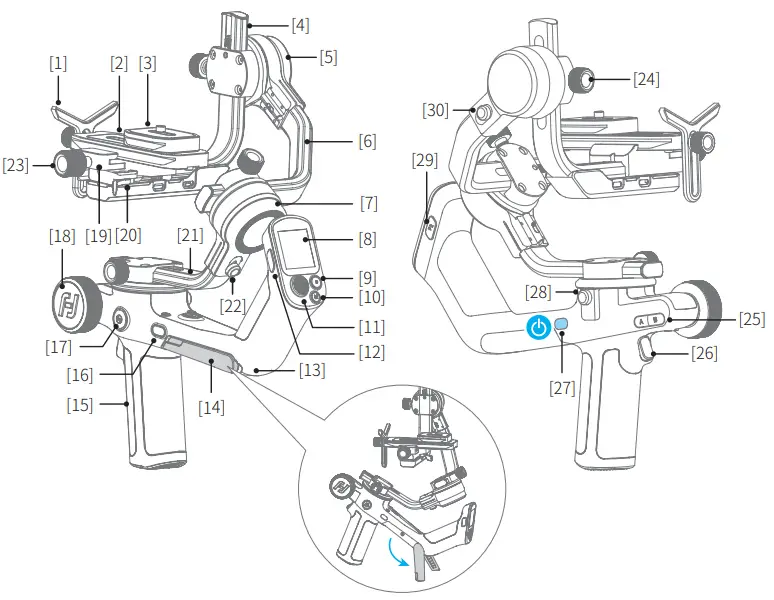 FEIYUTECH SCORP 3-Axis Gimbal Stabilizer fig2