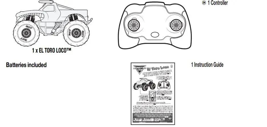 MONSTER JAM El Toro Loco 110 Scale RC Monster Truck Instruction Manual - CONTENTS