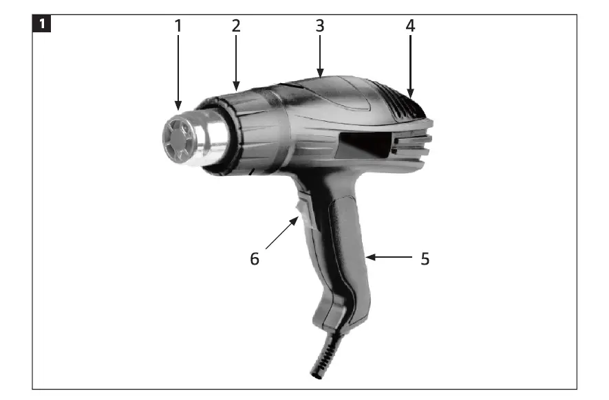 MEEC TOOLS 010764 Hot Air Gun 1