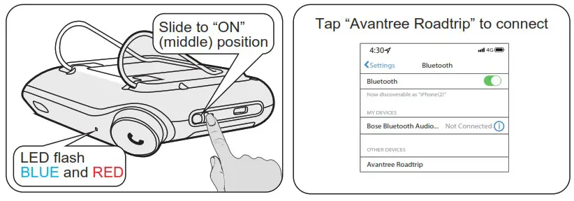 Avantree BTCK-12 Wireless Car Speakerphone - Connect speakerphone to smartphone