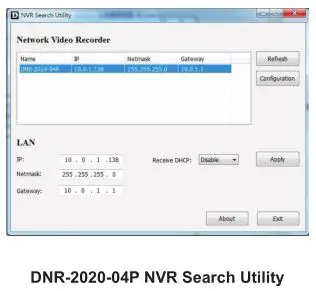 D-Link JustConnect 16-Channel PoE Network Video Recorder - DNR-2020-04P NVR Search Utility