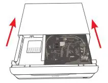D-Link JustConnect 16-Channel PoE Network Video Recorder - Once the cover is removed, slide it