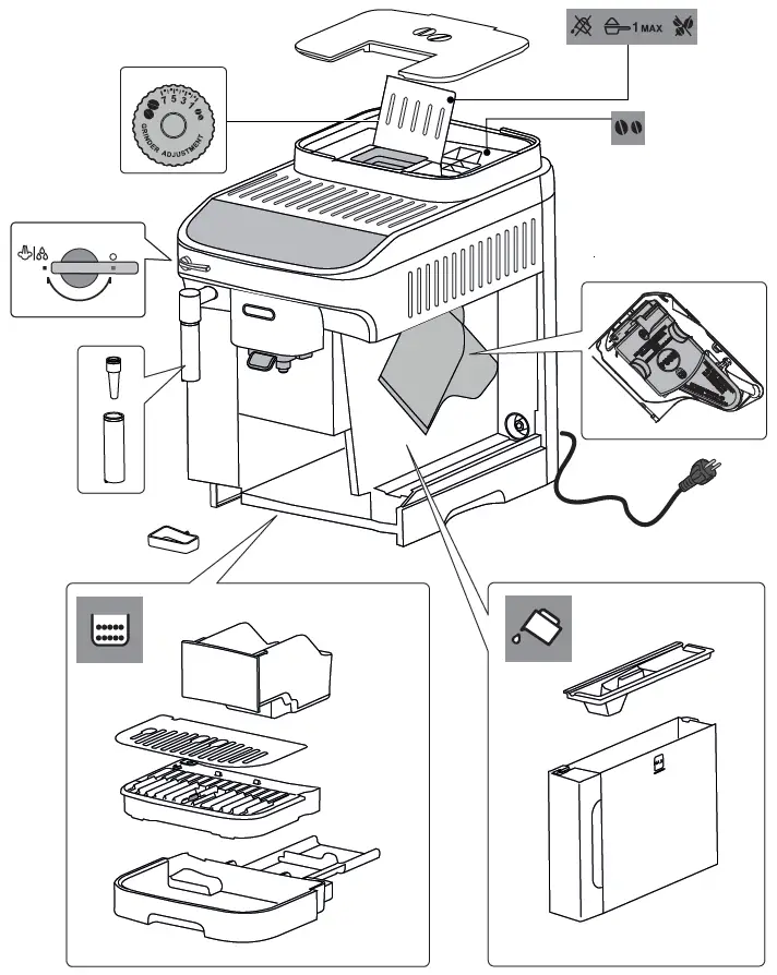 DeLonghi ECAM290.81.TB Magnifica Evo Auto Automatic Espresso Machine-1