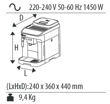 DeLonghi ECAM290.81.TB Magnifica Evo Auto Automatic Espresso Machine-23