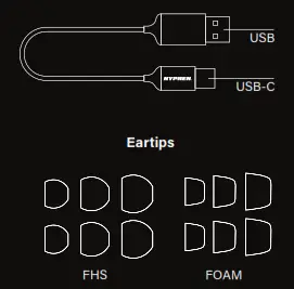 ROLLINGSQUARE 100513 Hyphen WaterProof Noise Isolating TWS Wireless Earbuds - fig