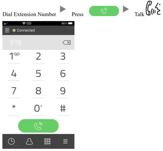 PLATON Self Developed Soft Phone - Calling Other Extension