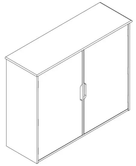 StyleWell JS 3417 A 42 Inch White Storage Hutch