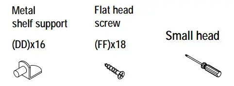 StyleWell JS 3417 A 42 Inch White Storage Hutch - hardwar 6