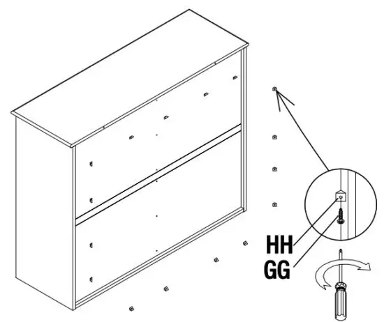 StyleWell JS 3417 A 42 Inch White Storage Hutch - panel 10