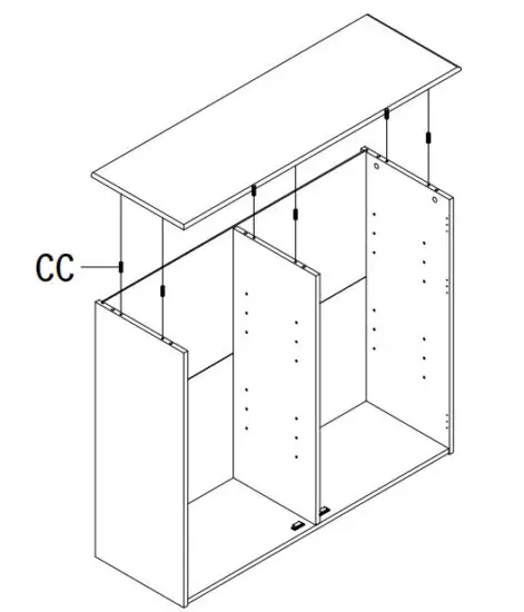 StyleWell JS 3417 A 42 Inch White Storage Hutch - panel 6