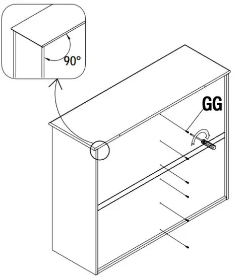 StyleWell JS 3417 A 42 Inch White Storage Hutch - panel 9