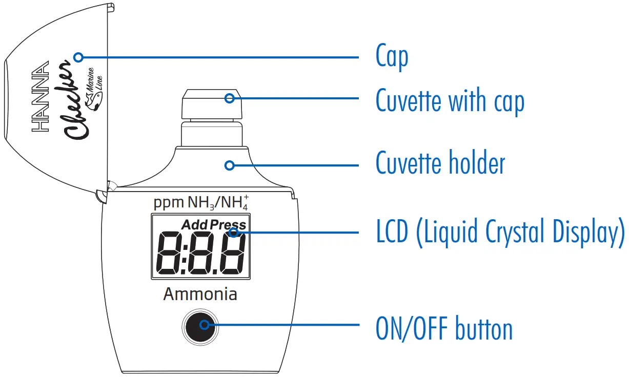 HANNA instruments HI784 Marine Ammonia Checker Handheld Colorimeter - Fig 8