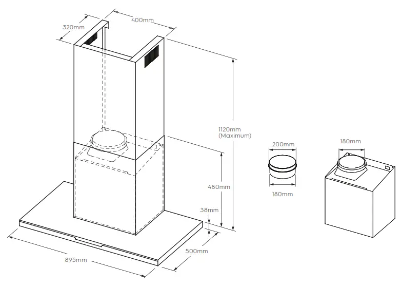 Electrolux Dimension Rangehoods Canopy - Canopy