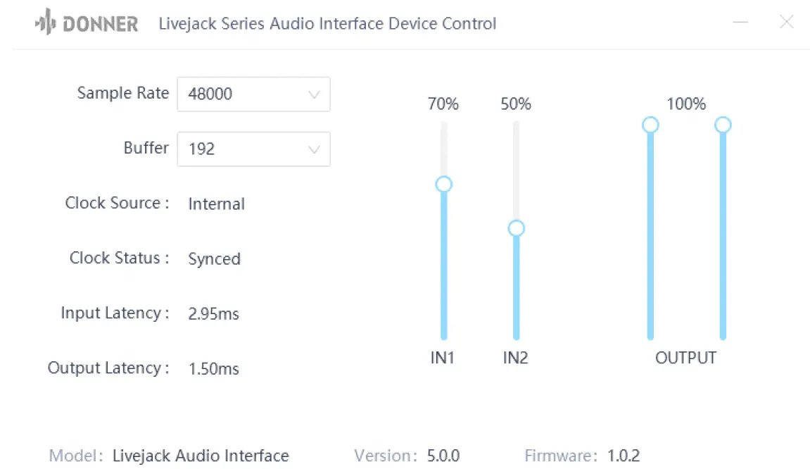 DONNER EC1344 Livejack Lite 2 In 2 Out USB Audio Interfaces FIG 5