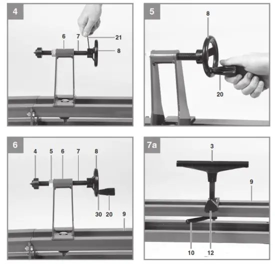 Einhell TC-WW 10001 Woodworking Lathe - fig 2