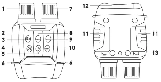 Levenhuk Halo 13x Digital night vision Binoculars - fig