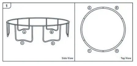 skybound ACC-WINS01-003 Trampoline U Shaped Anchor Kits 1