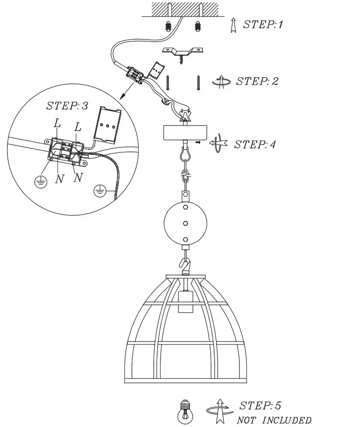 QAZQA Authur HL Black Steel - Arthur HL Black Ste