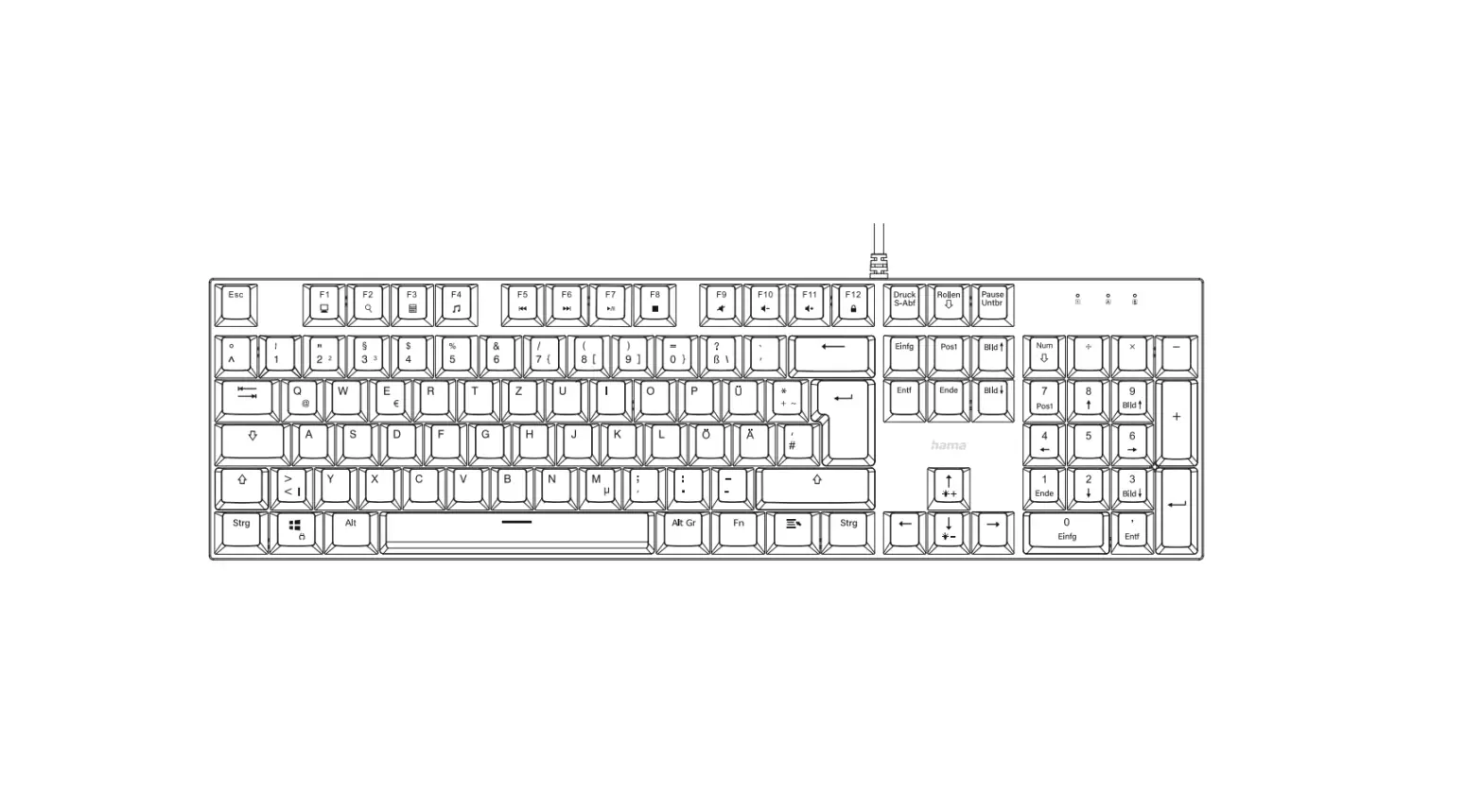 Hama Mkc-650 Mechanical Office Keyboard Instruction Manual