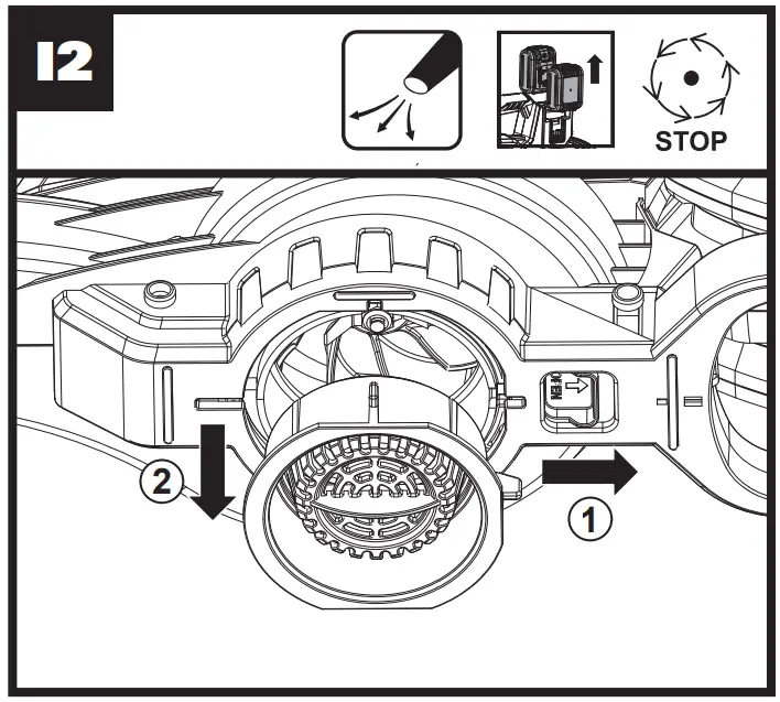WG583E Dual Battery Brushless Leaf Blower Operation illustration