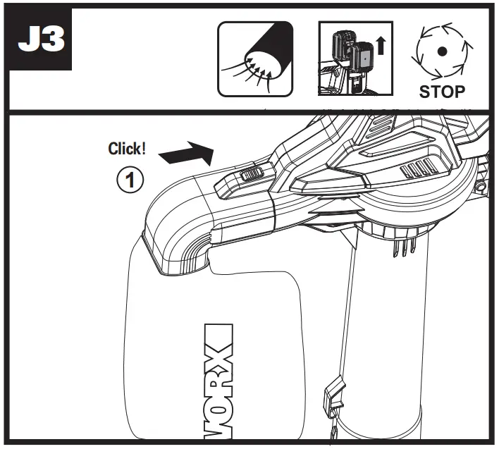 WG583E Dual Battery Brushless Leaf Blower Operation illustration