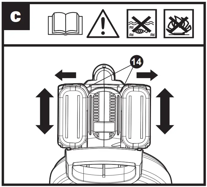 WG583E Dual Battery Brushless Leaf Blower Operation illustration